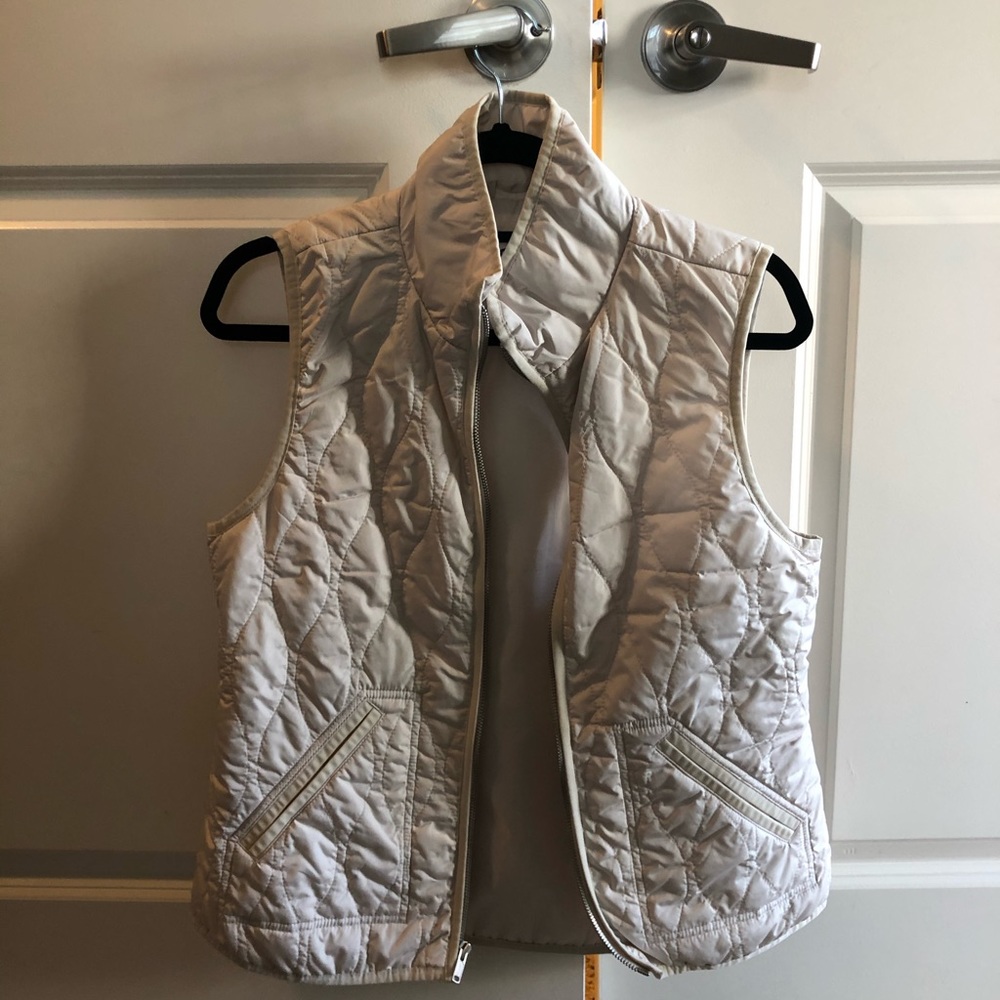 Beige Quilted Vest